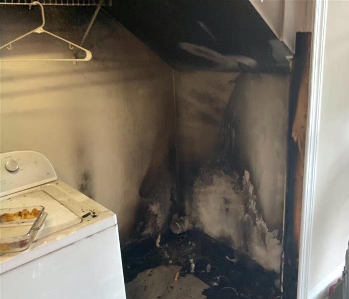 Fire Damaged Laundry Room